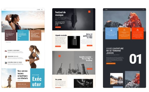 model de site
